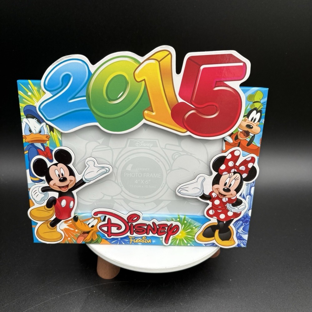 2015 Disney 4x6 Picture Frame Jerry Leigh - Mickey, Goofy, Donald, Minnie